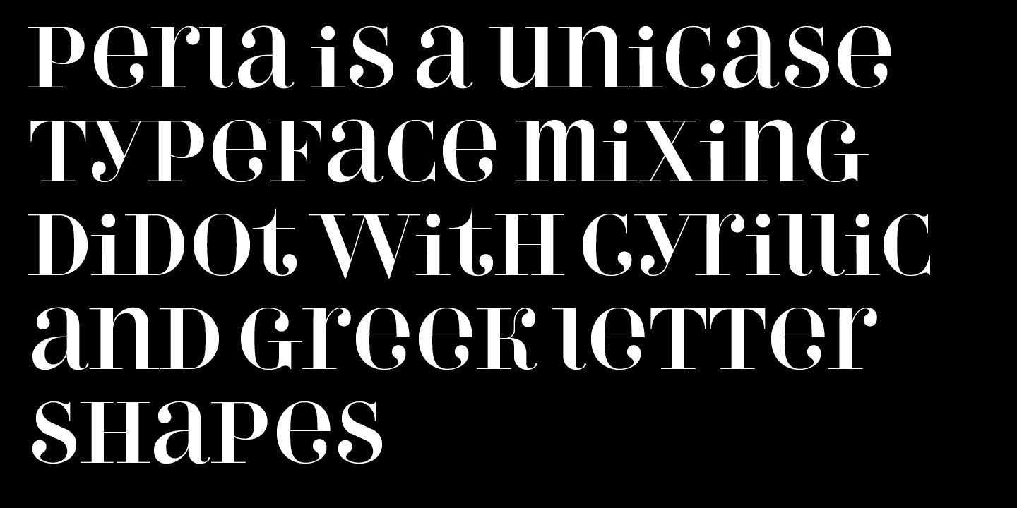 Пример шрифта Perla Alternate